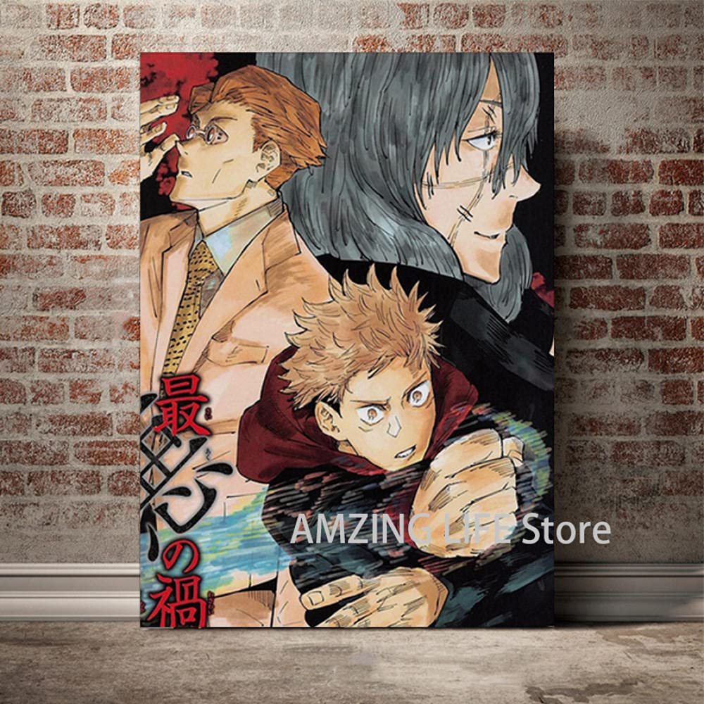 Toile Anime WLLLO 60x80 Poster Décoratif Manga sans Cadre pour Salon