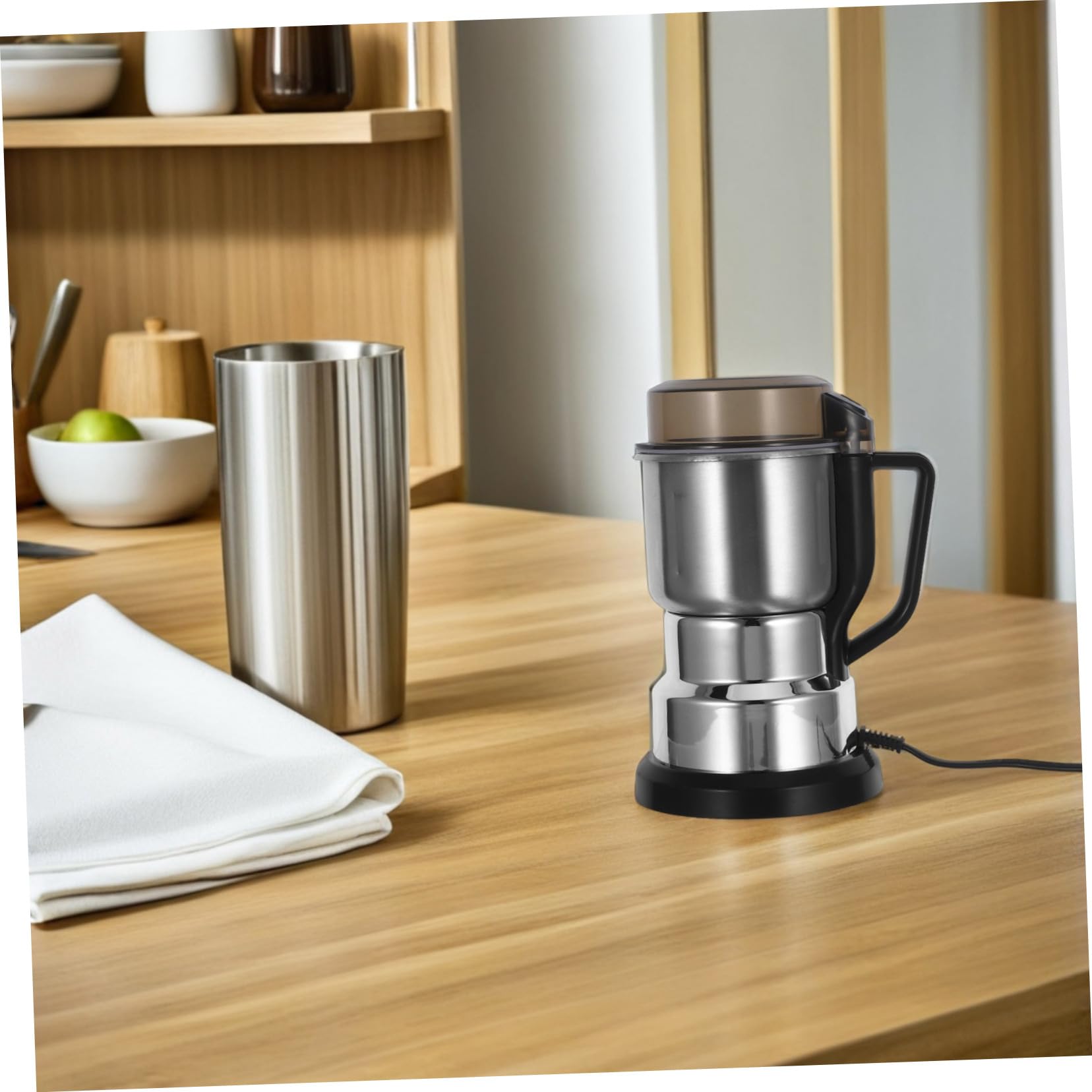 Alipis Macinatore da 600g Elettrico in Acciaio Inossidabile Compatto con Motore ad Alta Efficienza per Cucine con Spazio e Piccoli Appartamenti