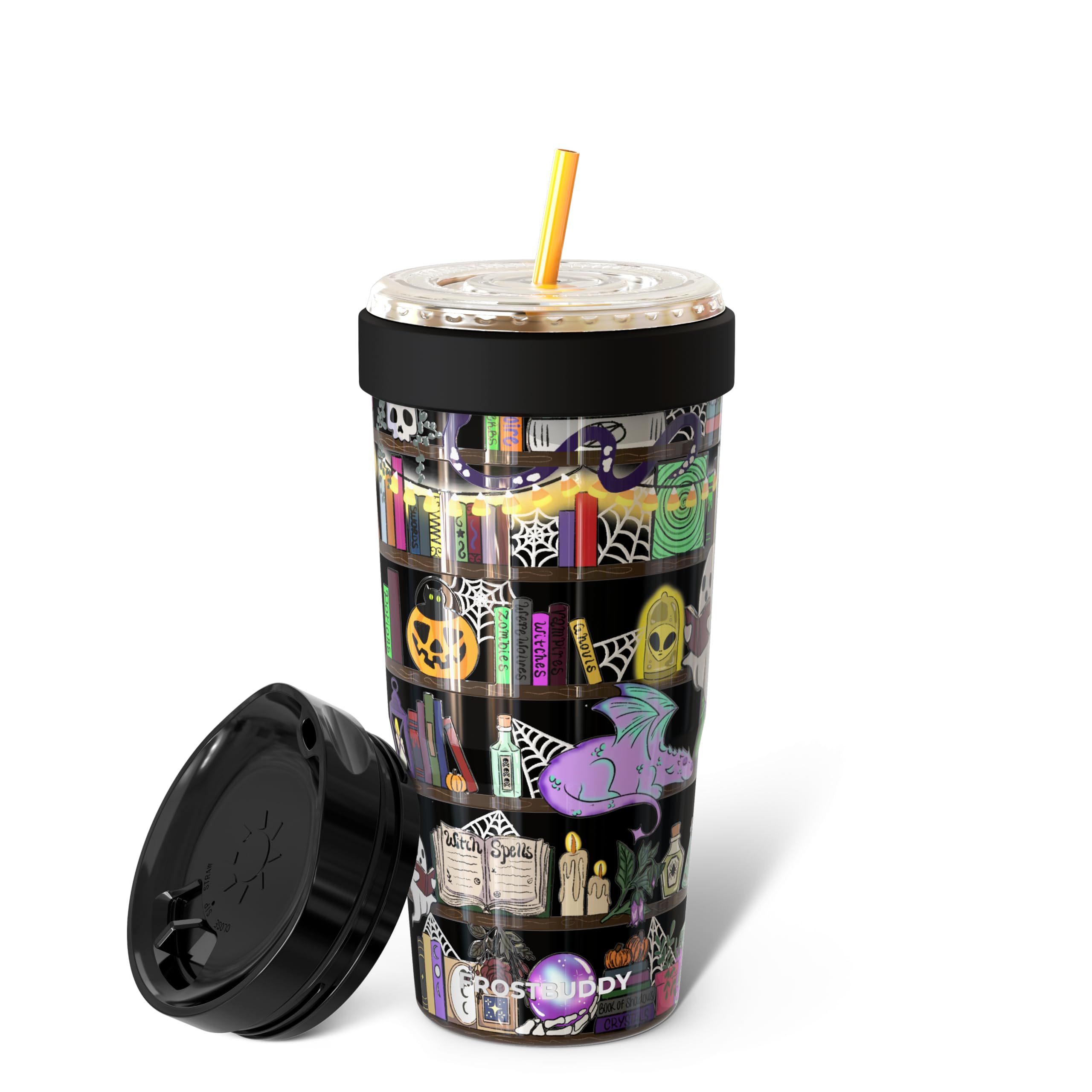Frost Buddy Togo Buddy 30oz Iced Coffee Tumbler - ONE Lid (Shelf Loathing) | Insulated Iced Coffee Tumbler & Cup Sleeve for Iced Coffee Cups with Lids, Insulated Cup, Travel Mug โ image 1
