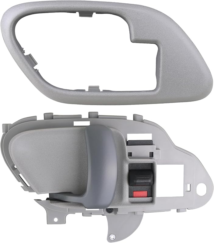 Maçaneta interna da porta APPERFiT com moldura esquerda cinza para Chevrolet e GMC – Kit