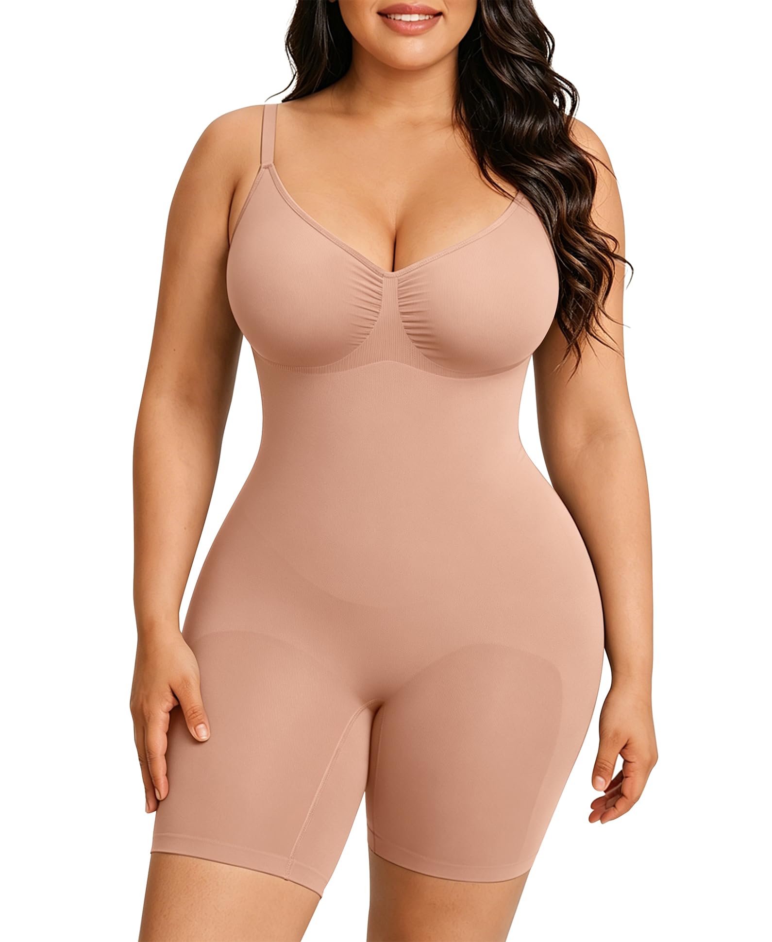 FeelinGirl Body Contenitivo Modellante Donna Bodysuit Snellente Intimo Smeless Shapewear Spallino Regolabile