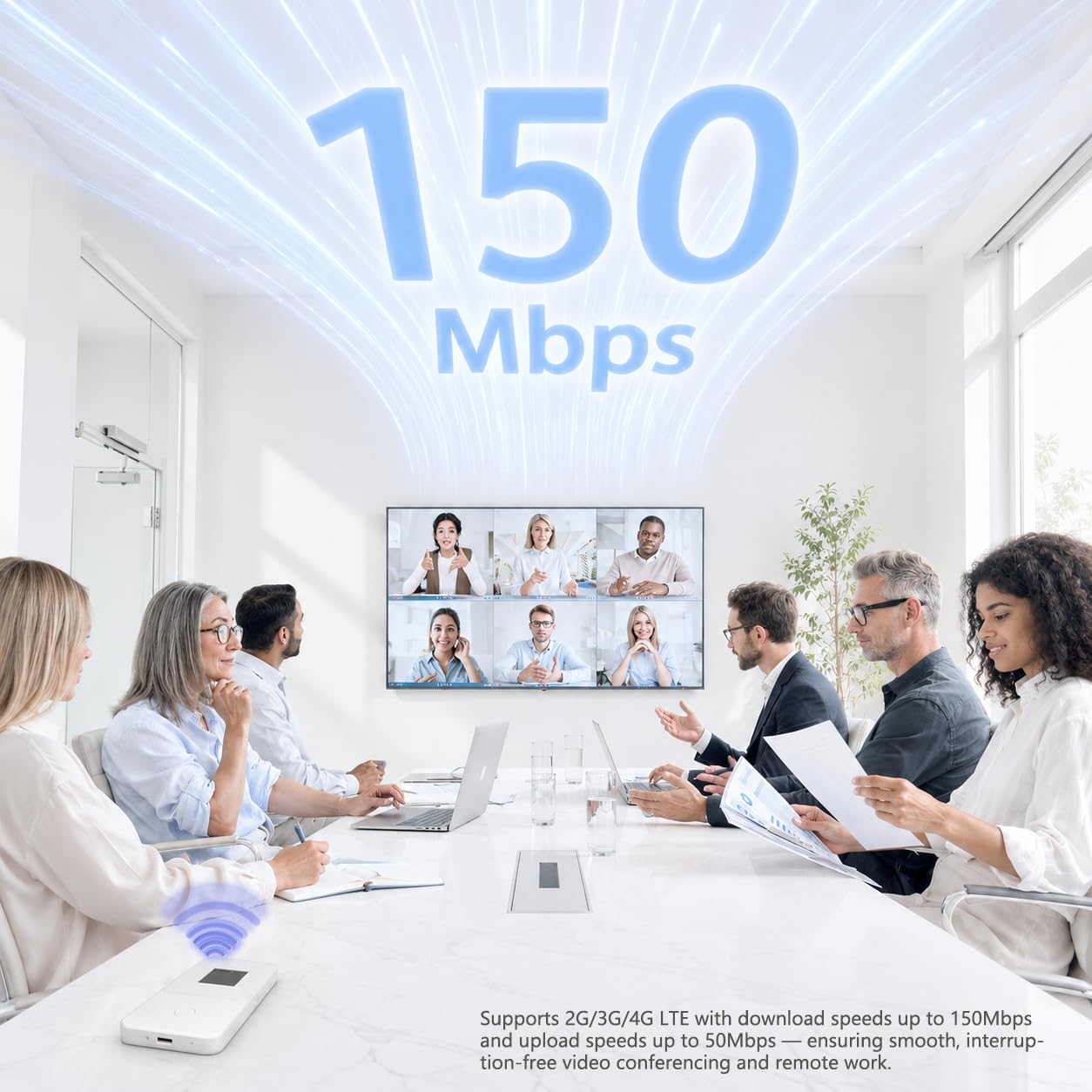 Hotspot WiFi portatile, nessuna scheda SIM necessaria, 10 GB UK & Europa dati inclusi, funziona in oltre 140 paesi, collega 8 dispositivi, Premium White 3500mAh 4G LTE Pocket WiFi per viaggi