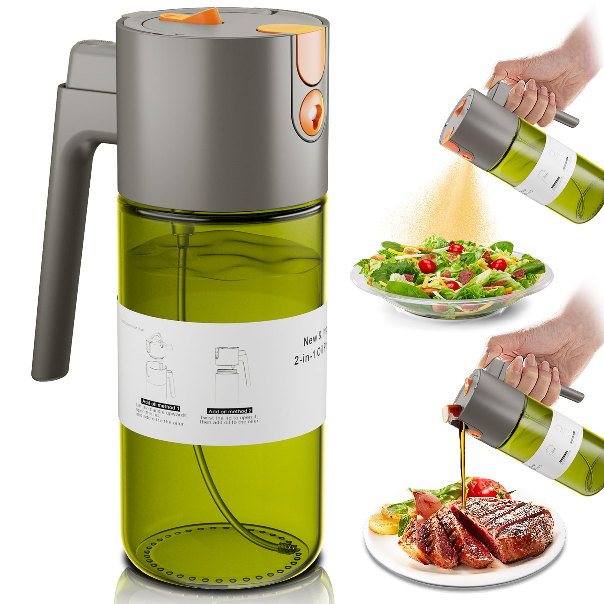 Photo 1 of OURCABECUE Olive Oil Sprayer & Dispenser Bottle - 17oz