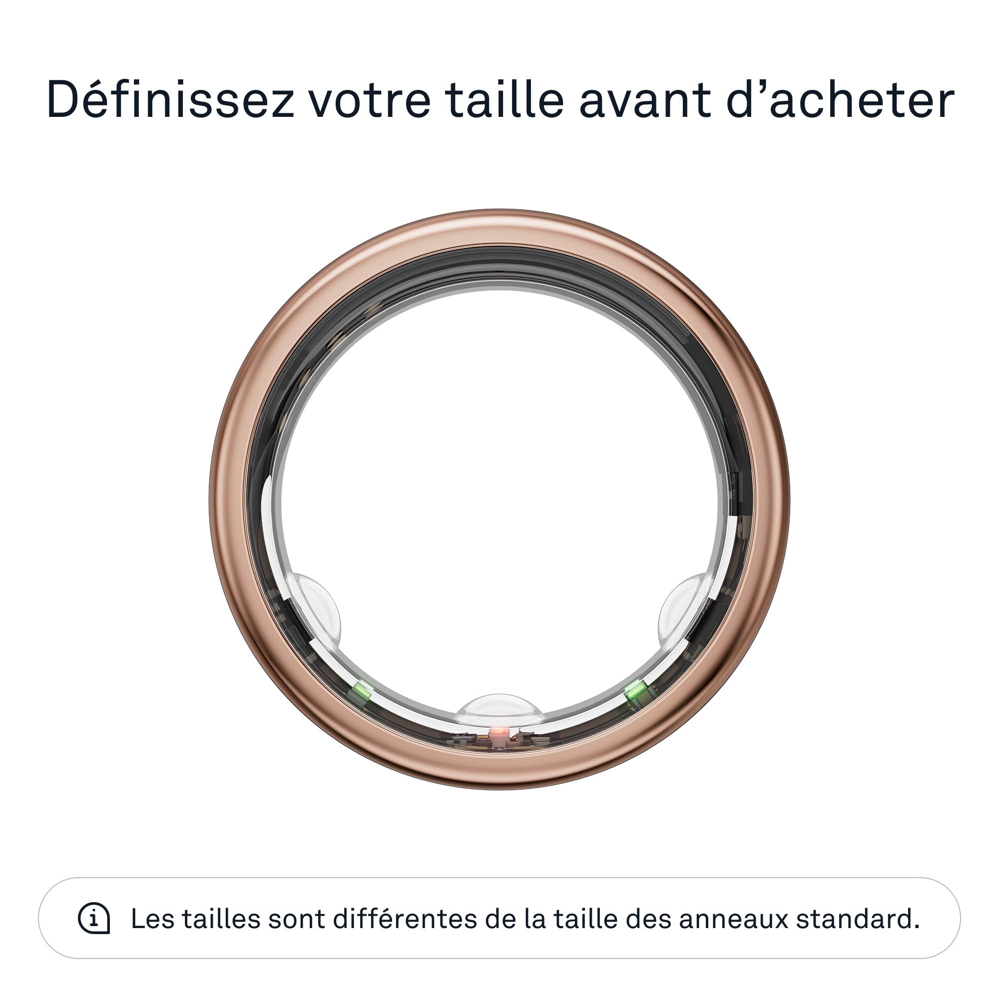 Oura Gen3 Horizon Connected Ring - Size 12, Rose Gold | Sleep