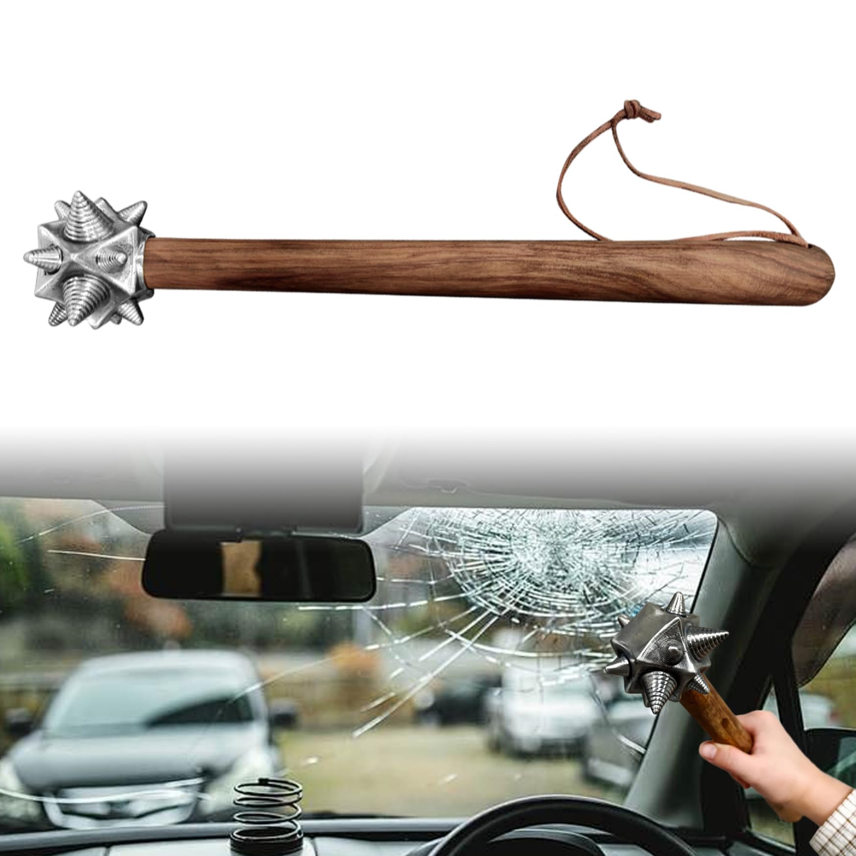 Marteau de poing petit outil à main en acier inoxydable avec manche en bois, marteau pour le jardinage, la réparation de la maison, l'entretien la voiture et le camping