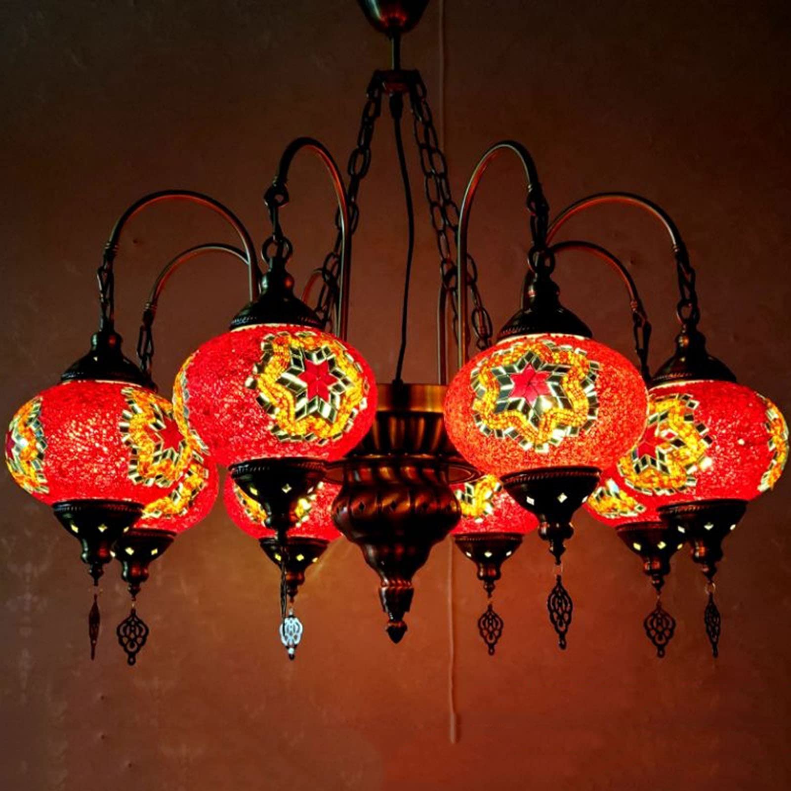 Lámpara de araña clásica romántica de Cristal Fluido de Turquía, lámpara de araña de Mosaico para Club, lámpara de café, lámpara de Restaurante Occidental, lámpara de Restaurante,