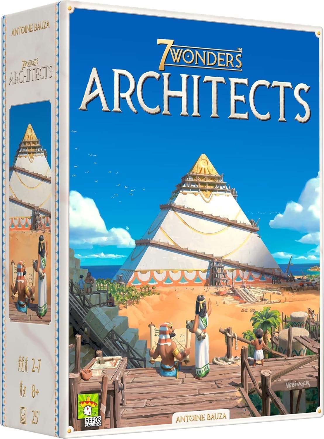 Repos Production, 7 Wonders Architects, Board Game, Ages 8+, 2-7 Players, 25 Minutes Playing Time