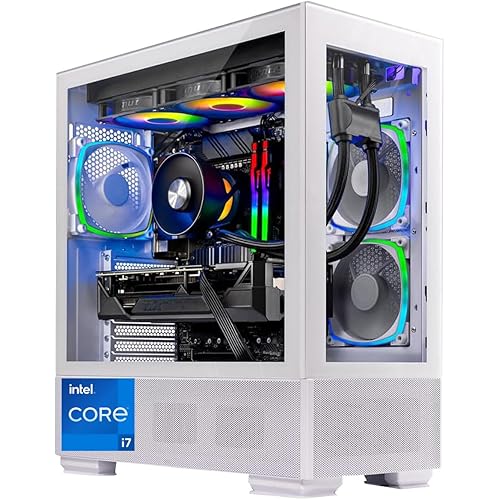 Skytech Gaming Azure Desktop PC, Intel i7 14700F 2.1 GHz (5.3GHz), NVIDIA RTX 4070 Super 12GB, 1TB Gen4 NVMe SSD, 32GB DDR5 RAM 5200 RGB, 750W Gold PSU, 360mm ARGB AIO, Wi-Fi, Win 11