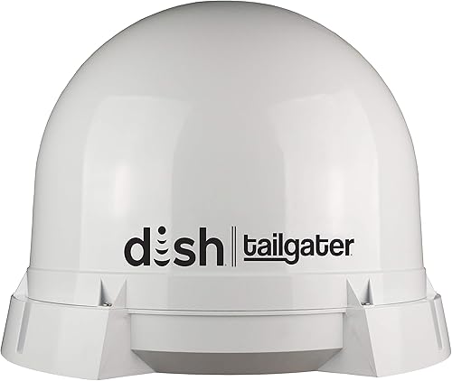 Miniatura 2 de Dish Tailgater Antena satelital automática portátil HD, color blanco