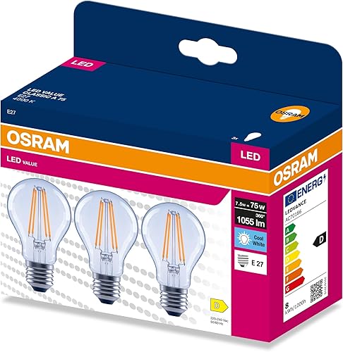 Osram LED FILAMENT CLASSIC A VALUE 7.5W 4000K Clear E27