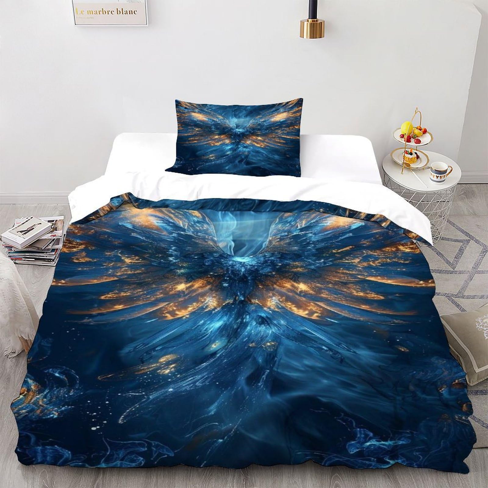 Parure de lit microfibre 135x200cm Fantasy Sky Creature avec taie d'oreiller
