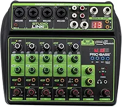 MESA DE SOM 8 CANAIS BLUETOOTH COM INTERFACE USB STUDIO LINK 8