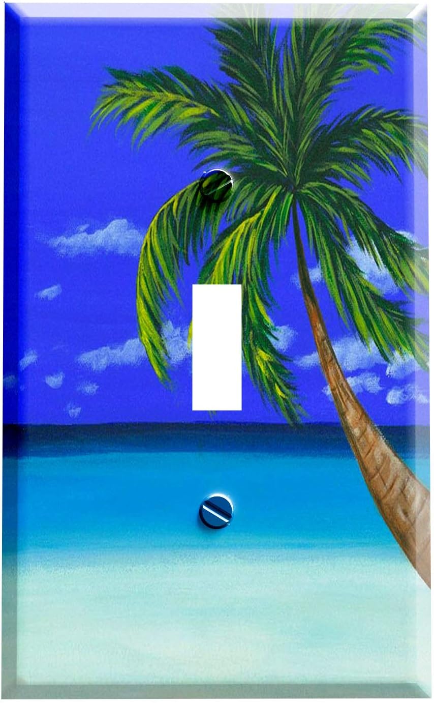 Palm Tree on the Beach Switchplate - Switch Plate Cover