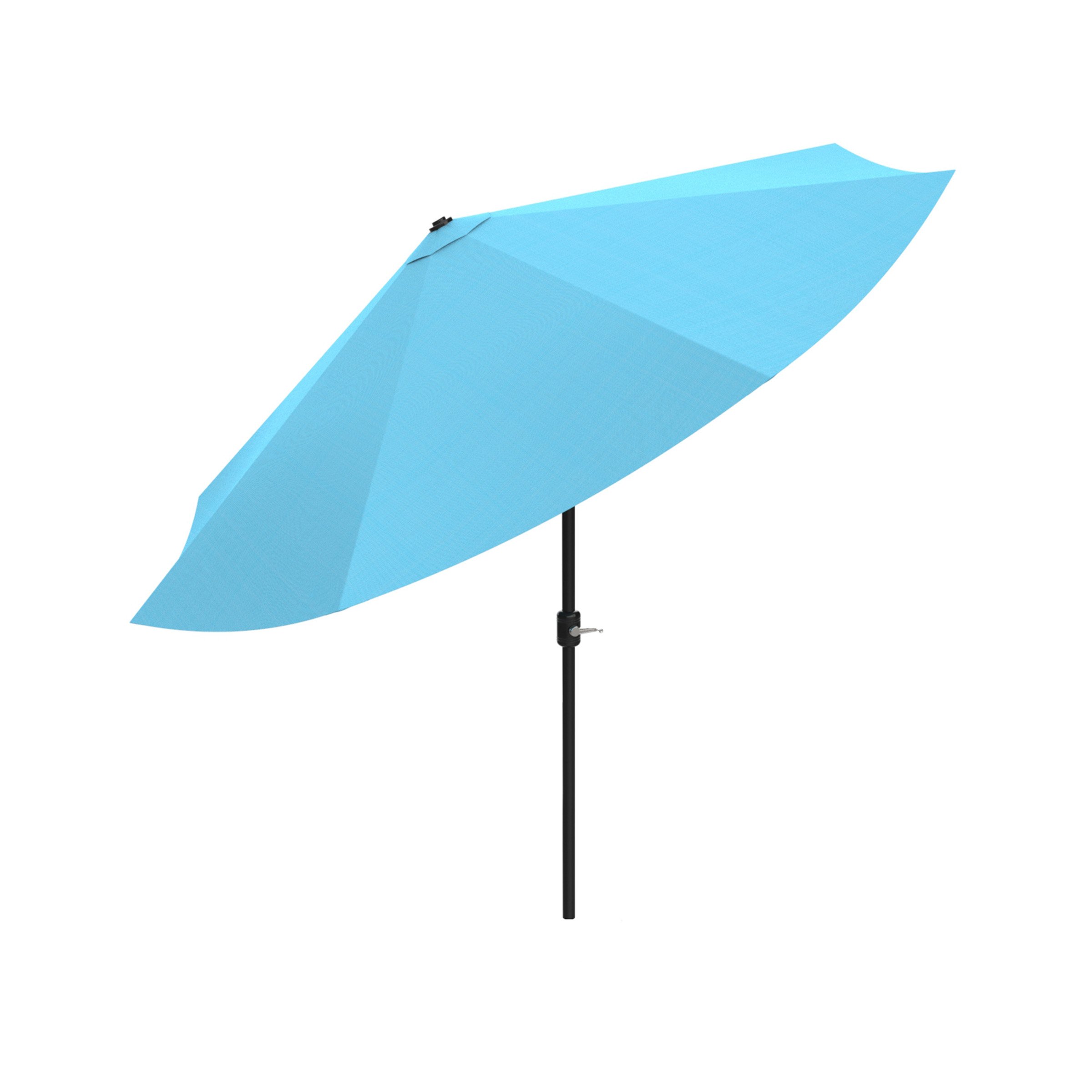 10-Foot Patio Umbrella - Easy Crank Outdoor Table Patio Umbrella for a 1.5-Inch Umbrella Base with Hand Crank and Auto Tilt (Blue) by Pure Garden