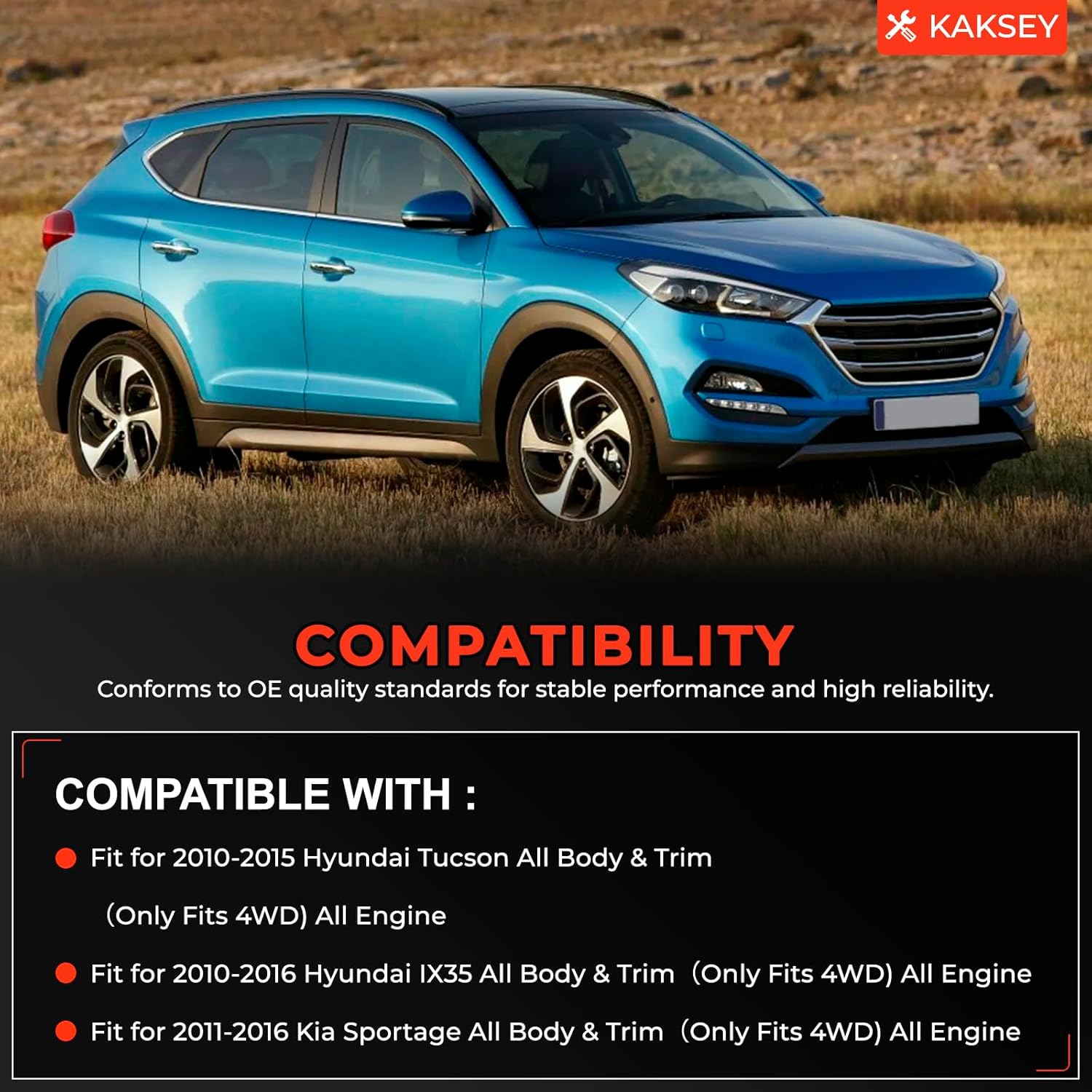 Rear Left and Right Side Lower Suspension Control Arm Compatible with Hyundai Tucson 2010-2015 Hyundai IX35 2010-2016 Kia Sportage 2011-2016 4WD, Replace 553443S000 552152S100 552162S200