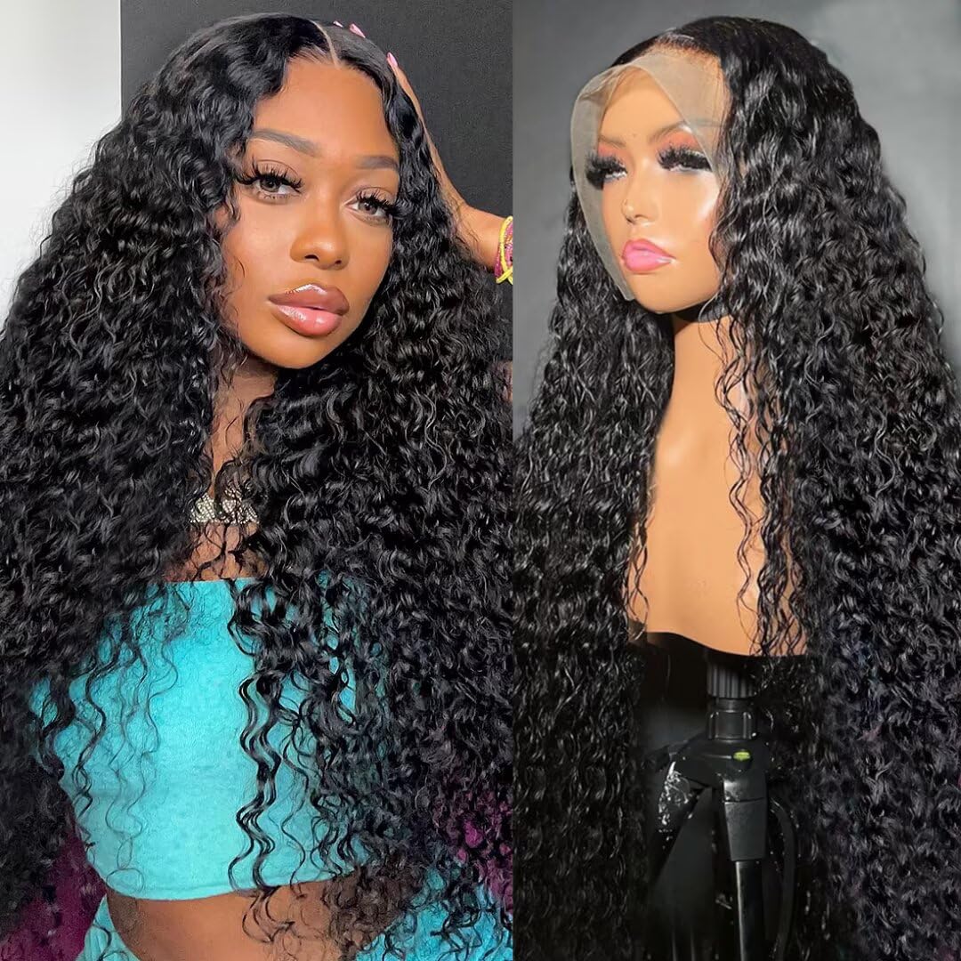 Miminis 28 Inch Deep Wave Lace Front Wigs Human Hair 200% Density HD Transparent Deep Curly Frontal Wigs Human Hair Pre Plucked with Baby Hair Miminis 28 Inch Deep Wave Lace Front Wigs Human Hair 200% Density HD Transparent Deep Curly Frontal Wigs Human Hair Pre Plucked with Baby Hair