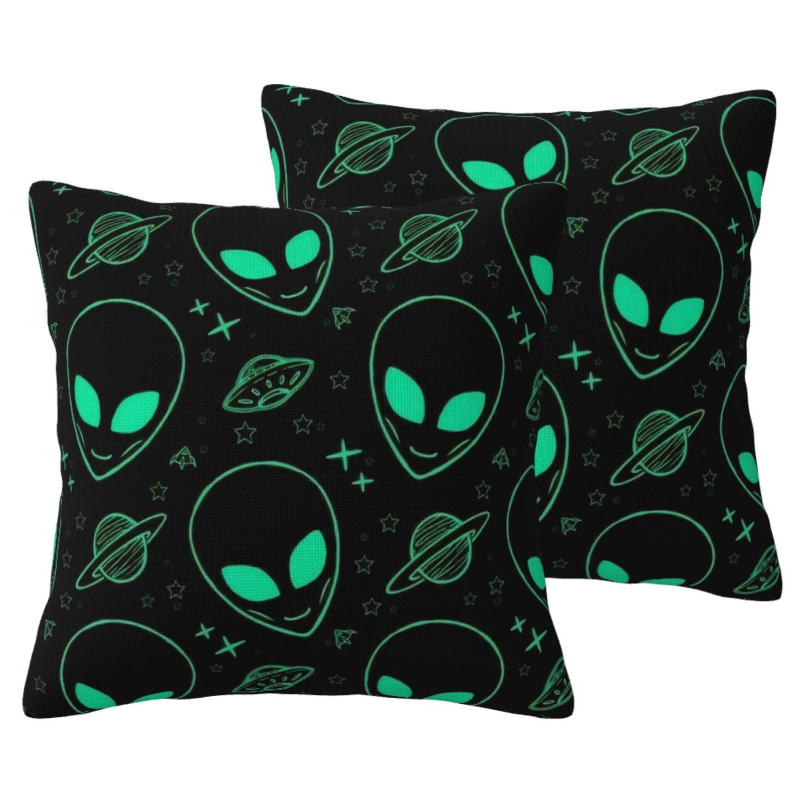 Housses de coussin extraterrestres pour salon geek et soirée cinéma science-fiction