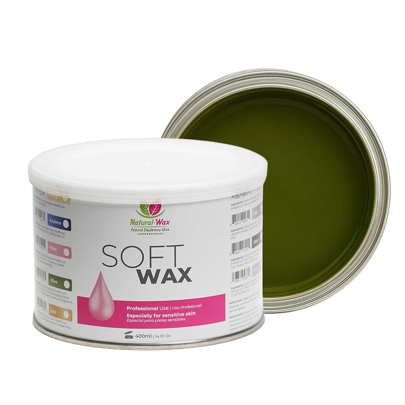 Cera depilatória macia NATURAL-WAX NATURAL DEPILATORY WAX, 14 oz