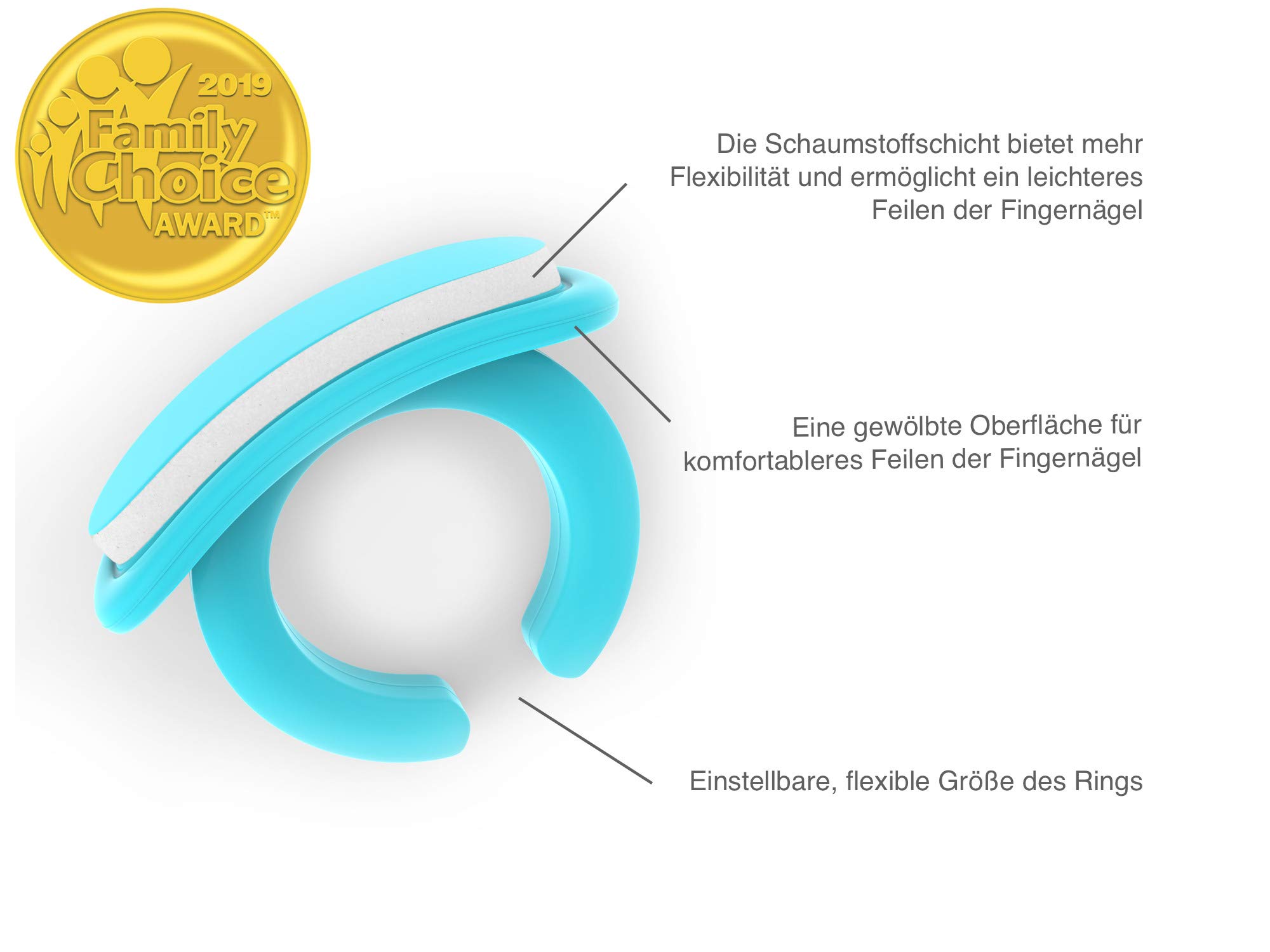 bebon® - Cura delle unghie per neonati, pratico set per la cura delle unghie dei neonati a partire da 0 mesi, idea regalo per le mamme in dolce attesa, 18 lime usa e getta
