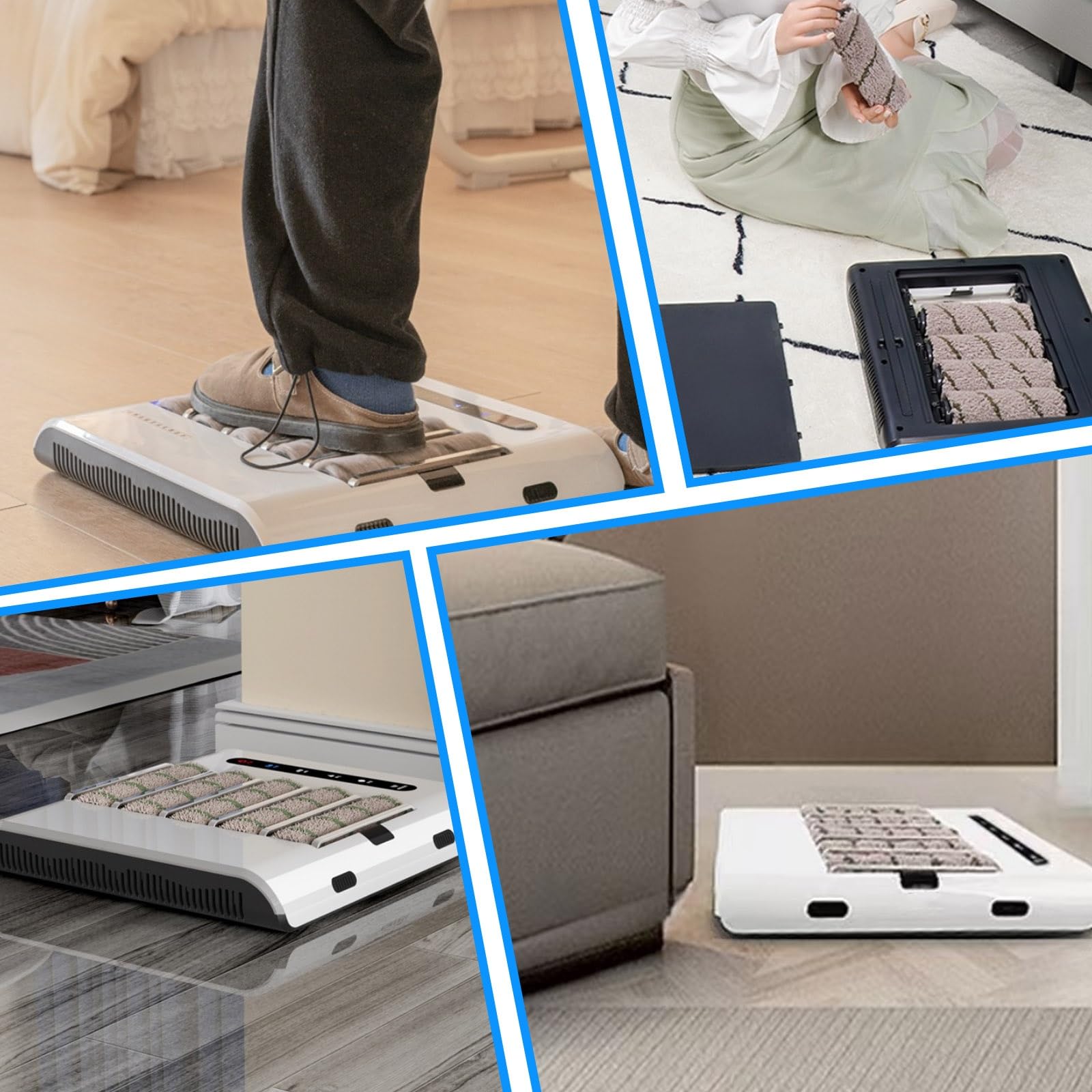 Limpiador automático de zapatos, máquina inteligente de limpieza de suela con cepillo giratorio, recargable, sin agua, manos libres para uso en la entrada de la puerta, no necesita agua