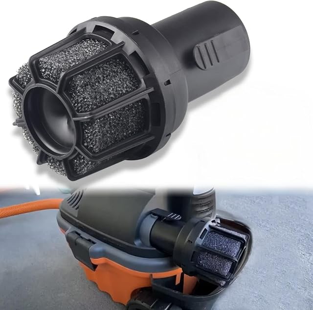 Muffler Diffuser Wet Dry Vac Attachment, Industrial-Grade Shop Vacuum Accessory for Diffusing The Airstream While Cleaning, Fits 2-1/2 in. Hose Diameter