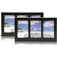 Klikel 5x7 Picture Frame - Black Wooden Collage Frame Set of 2