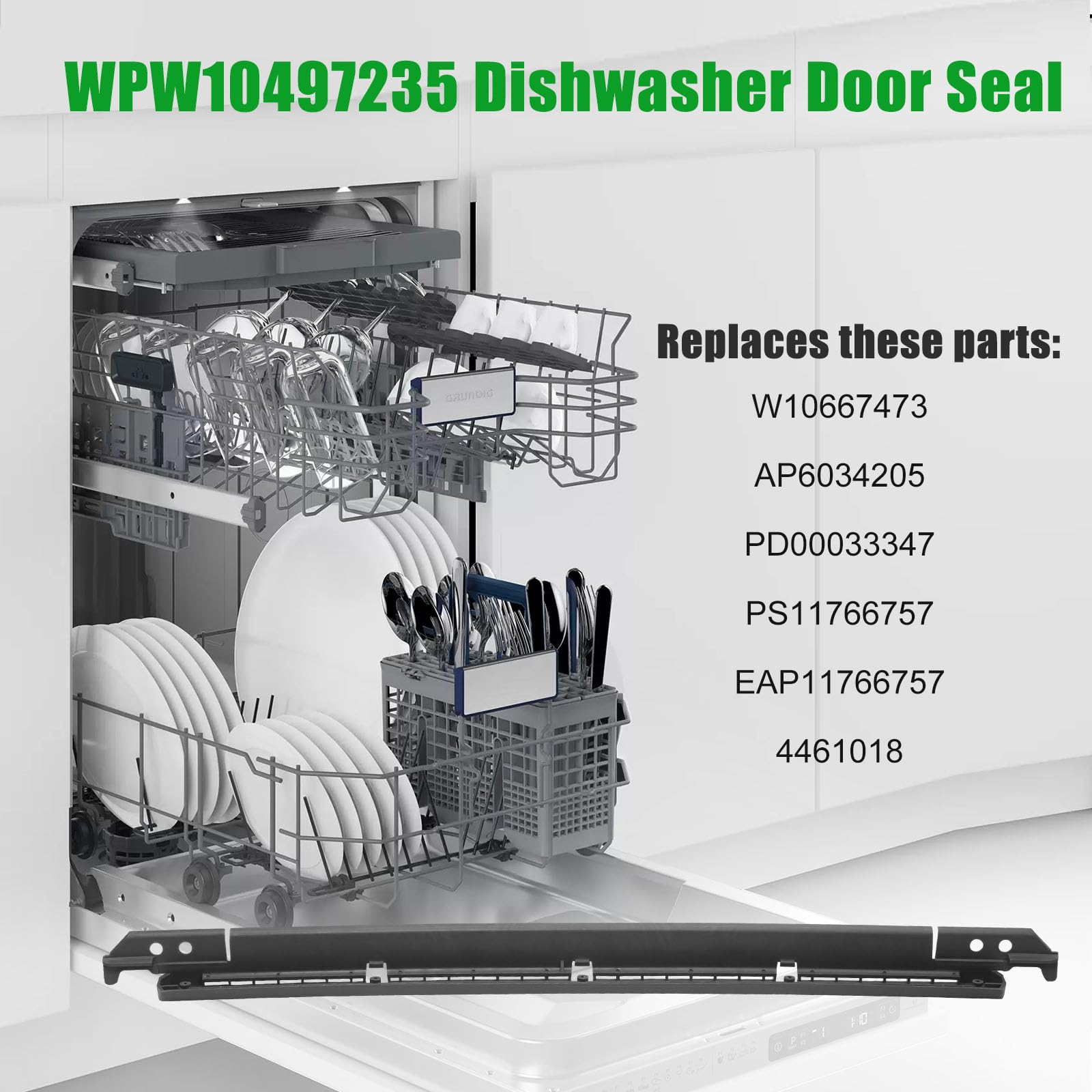 Dishwasher Seal Replacement IURILA W10909089 AP6034205 Dishwasher