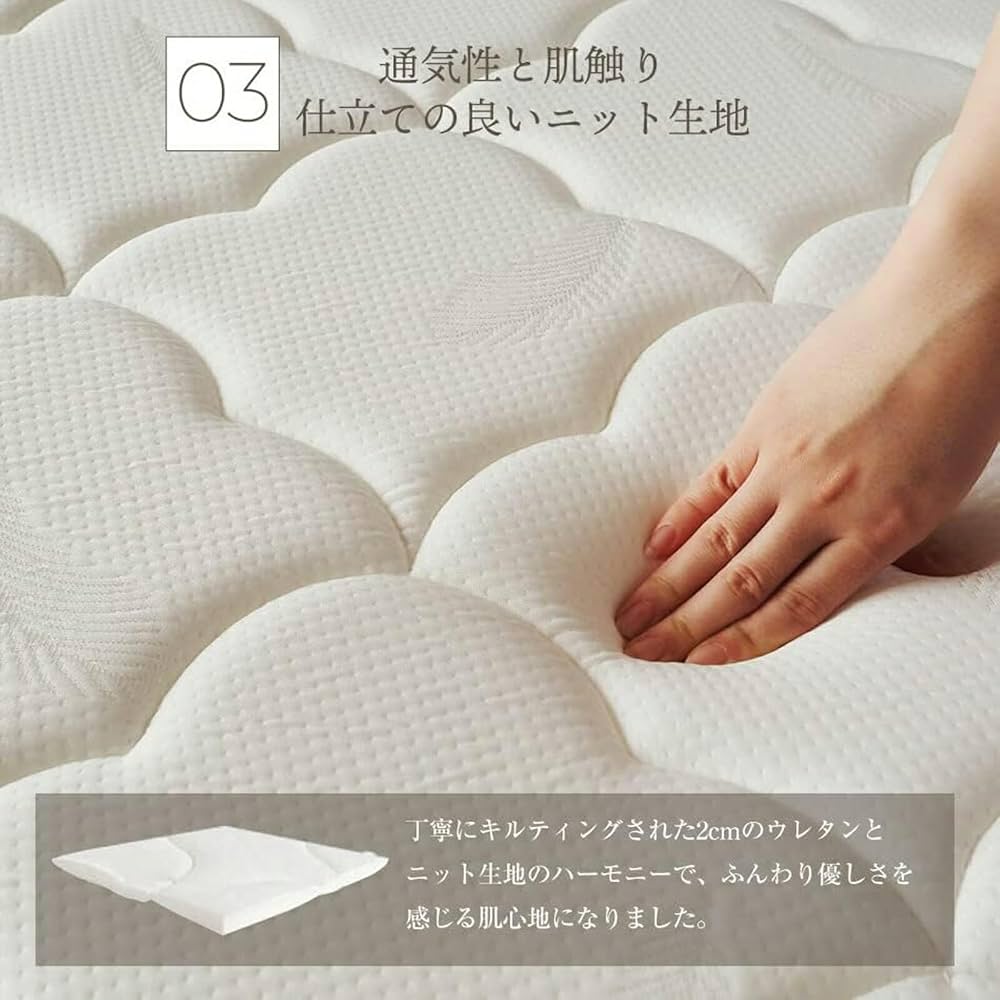 Amazon.co.jp: マットレス トッパー 2台用サイズ 高反発 EN005TF