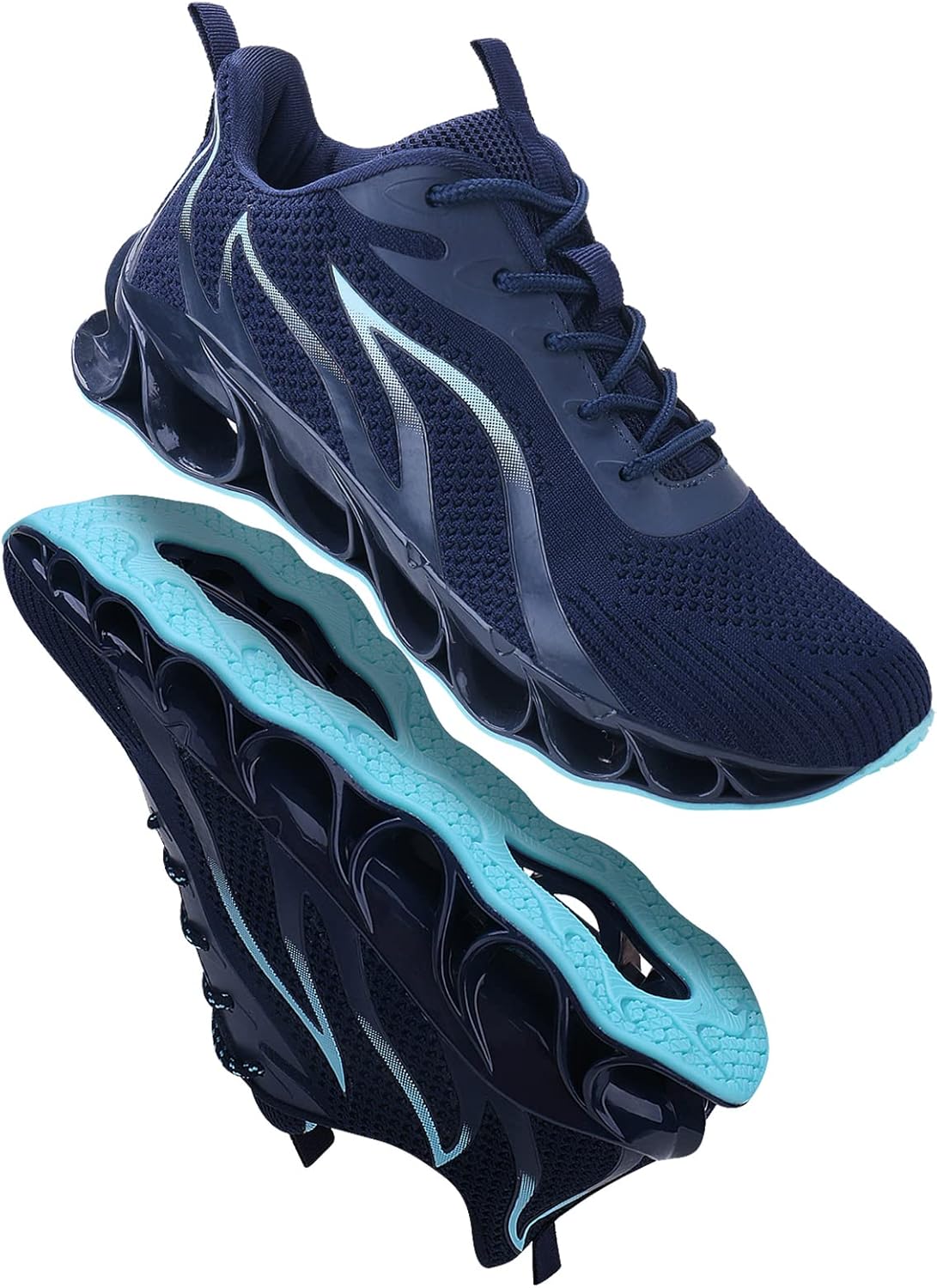 Men Athletic Shoes Mesh Blade Running Walking Sneakers 11.5 C_darkblue