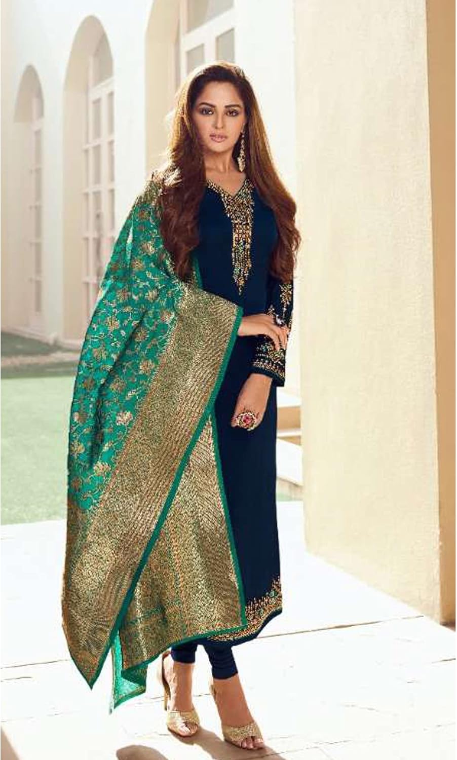 Indian Pakistani Salwar Kameez Embroidery Work Palazzo Pant Suit Customize Stitched