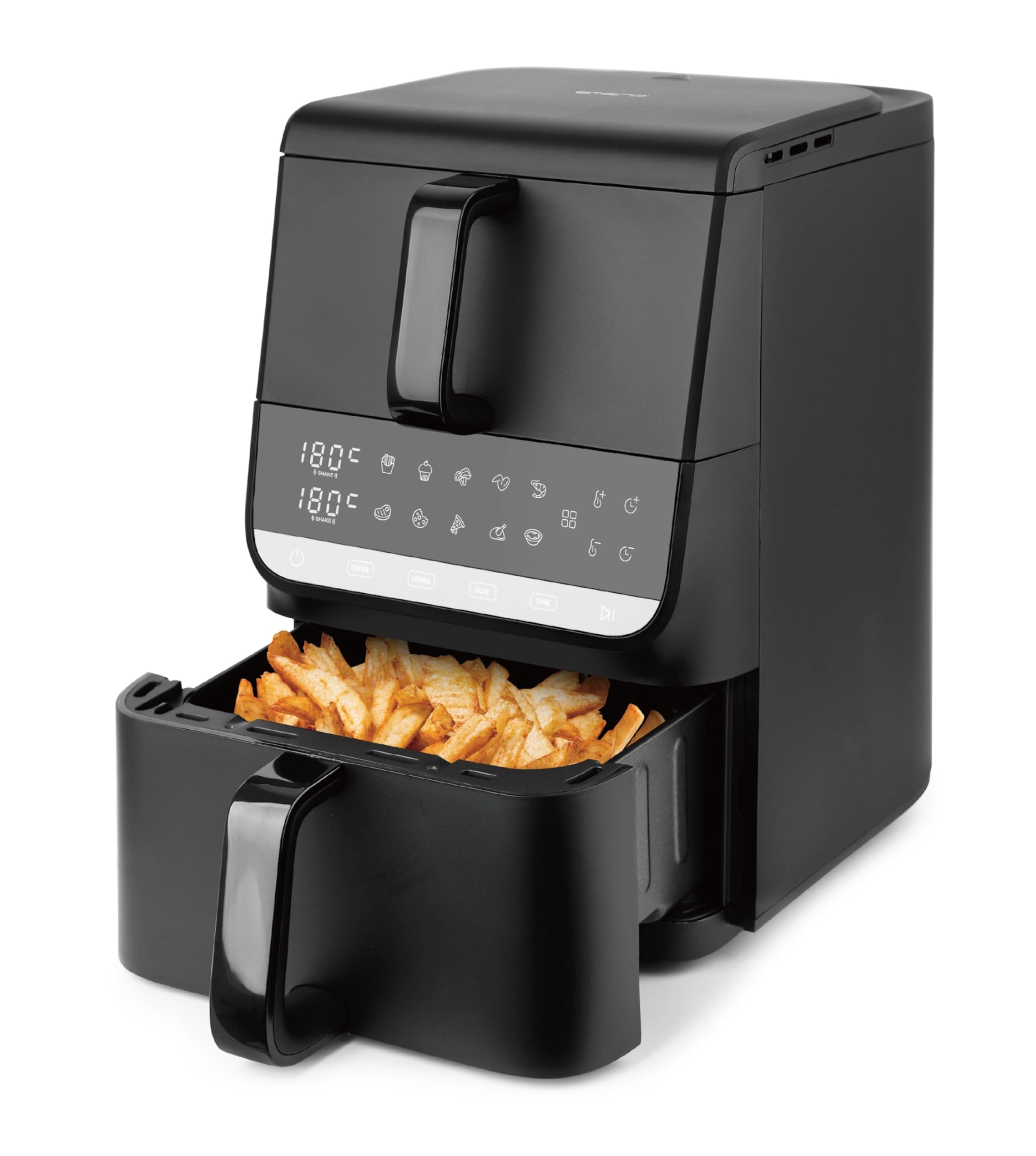 EMERIO AF-133542 Air Fryer, Double Chamber, XL, Vertical Air Fryer