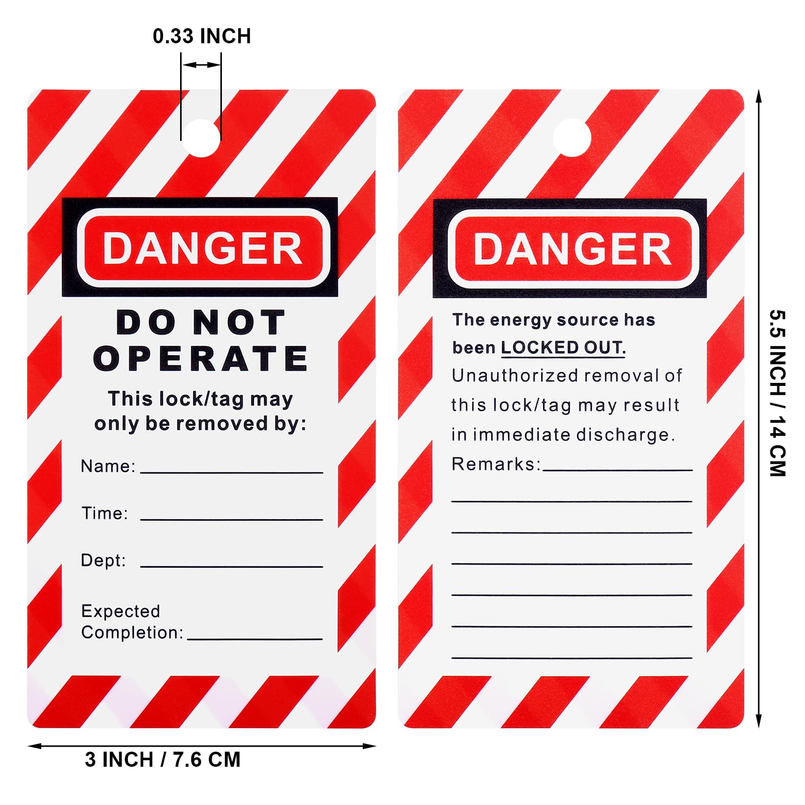 Lockout Tagout Tags - OSHA Compliant -2