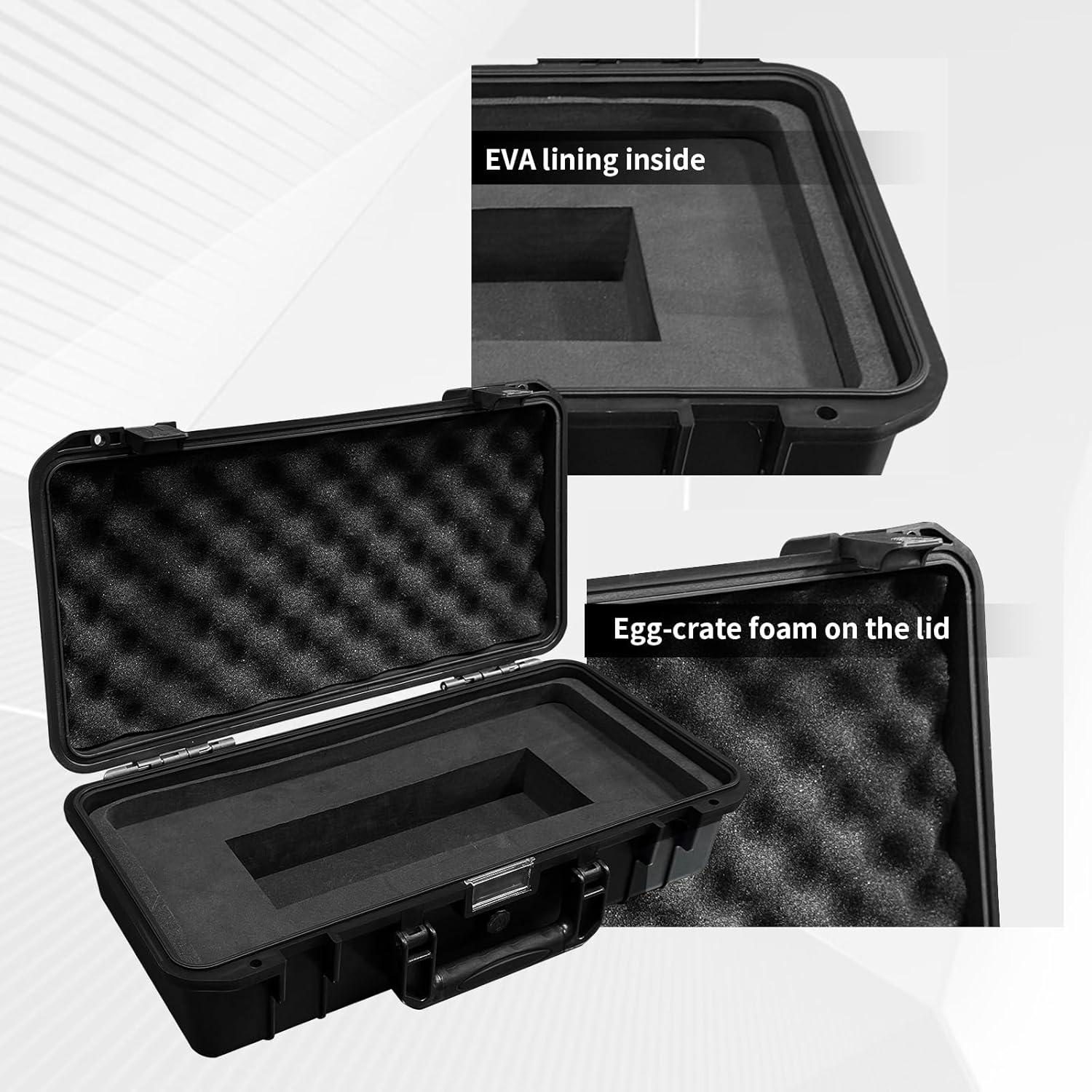 Hard Shell MIDI Controller Case for Ableton Move, Hard Shell Carrying Storage Case Equipped with Comfort Handle with Customizable Foam