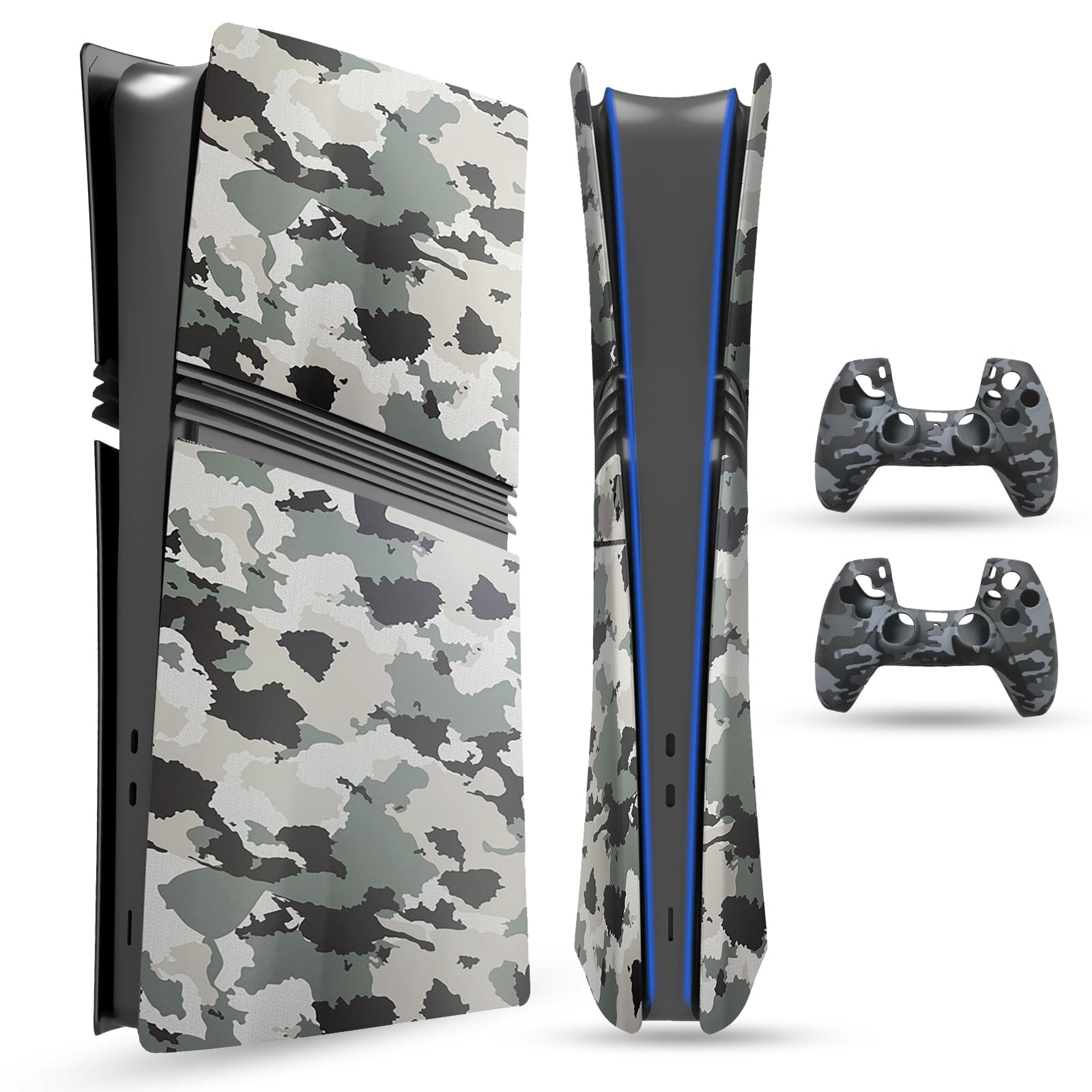 PEYANZ Faceplate Cover for PS5 Pro Digital Edition + 2 Controller Covers