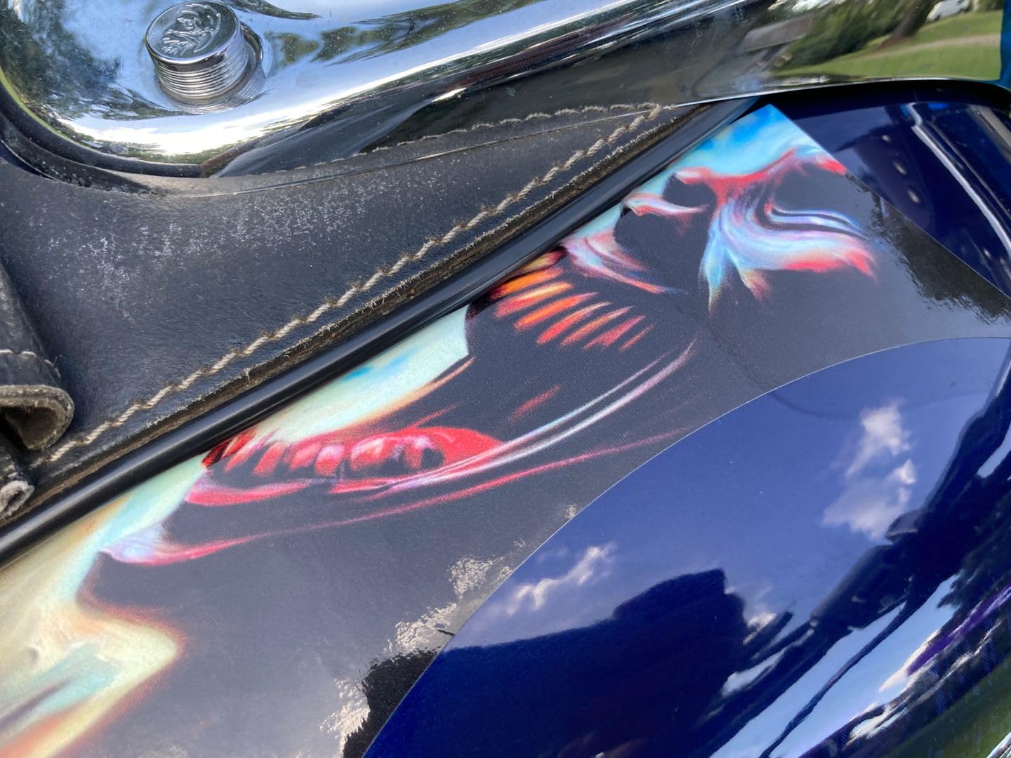 Amazon.com - Mural Style Motorcycle Tank Decals - 2pc Set - Demon
