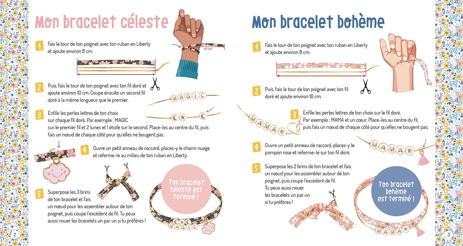 MES BRACELETS À MESSAGES EN LIBERTY