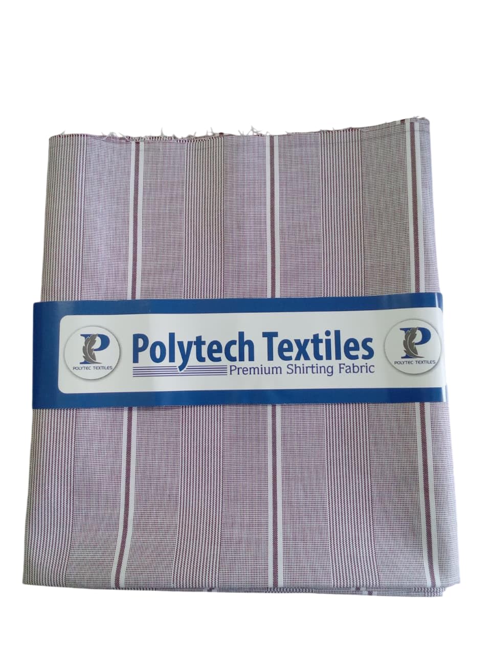 314-Polytech Textiles Pure Cotton Unstitched Shirting Fabric, Brown with White Stripe, Oxford Style, Semi-Formal and Formal Wear, 58 Inches Wide-image-25