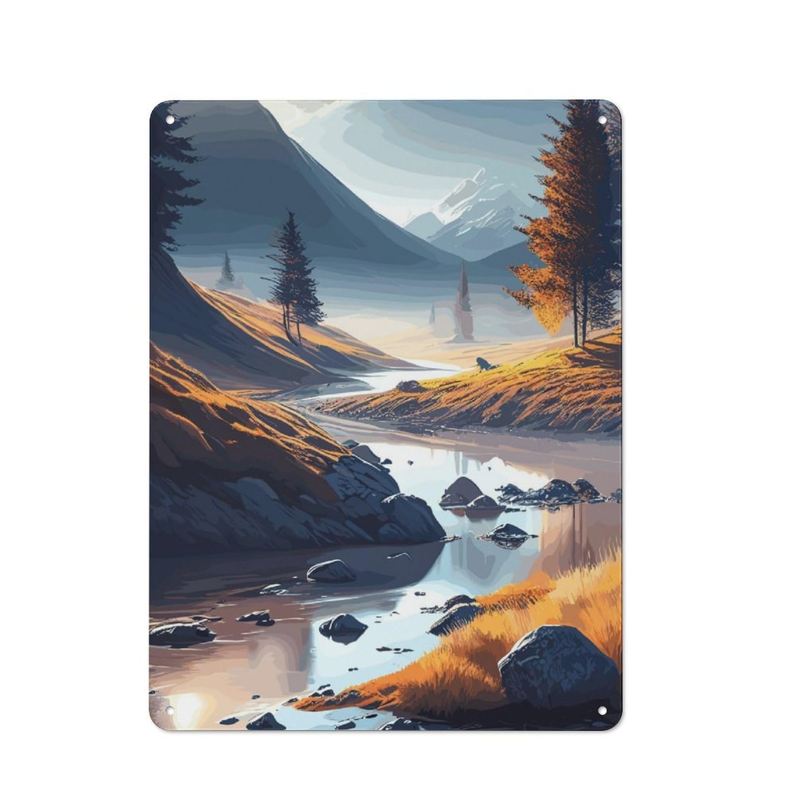 Junmoney Forest Nature Retro Tin Sign 40X30cm For Bar Or Restaurant, For Collectors Of Retro Metal Wall Decor