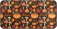 Vista 21 de Alfombra de cocina con calabazas de otoño y otoño, antifatiga, a cuadros, calabaza, hojas de arce, tapetes de cocina antideslizantes y lavables