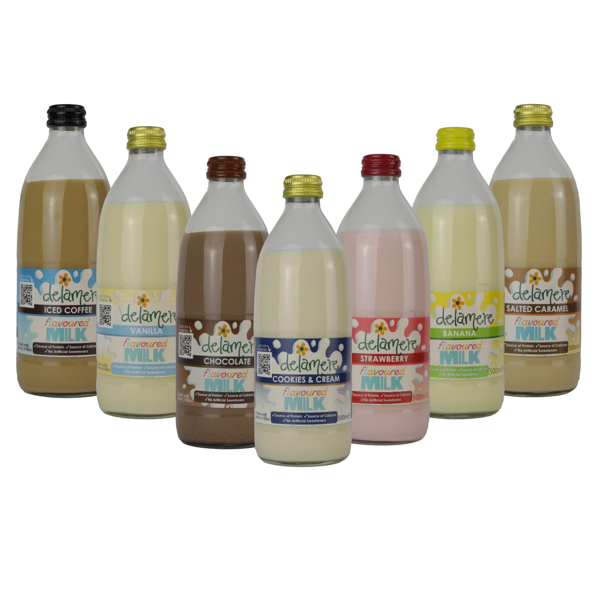 Flavour Milk | Custom case of 6 big 500ml bottles | Choose From 6 Flavours & Receive 2 500ml Bottles of Each Choice