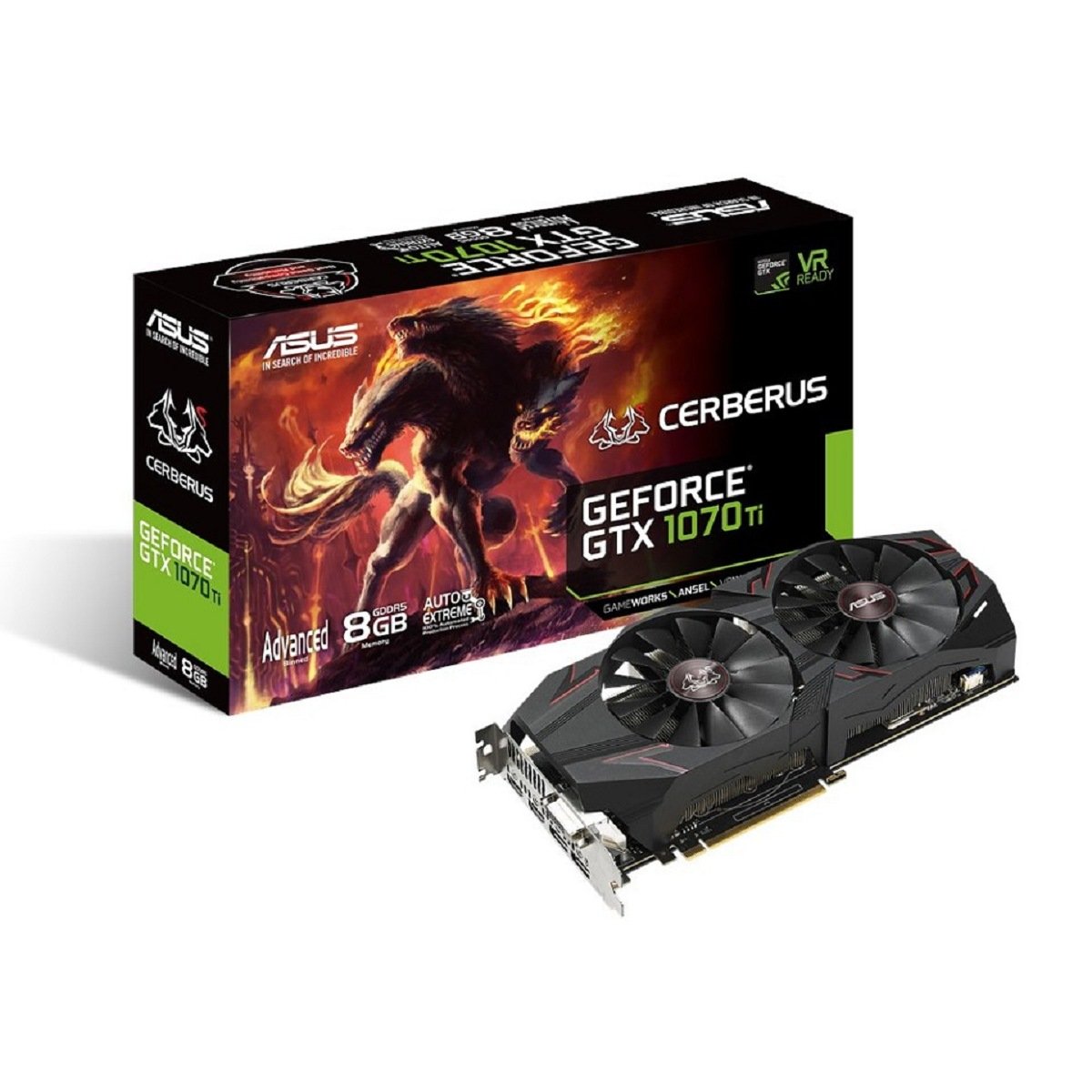ASUS CERBERUS-GTX1070TI-A8G Cerberus GeForce GTX 1070 Ti Advanced