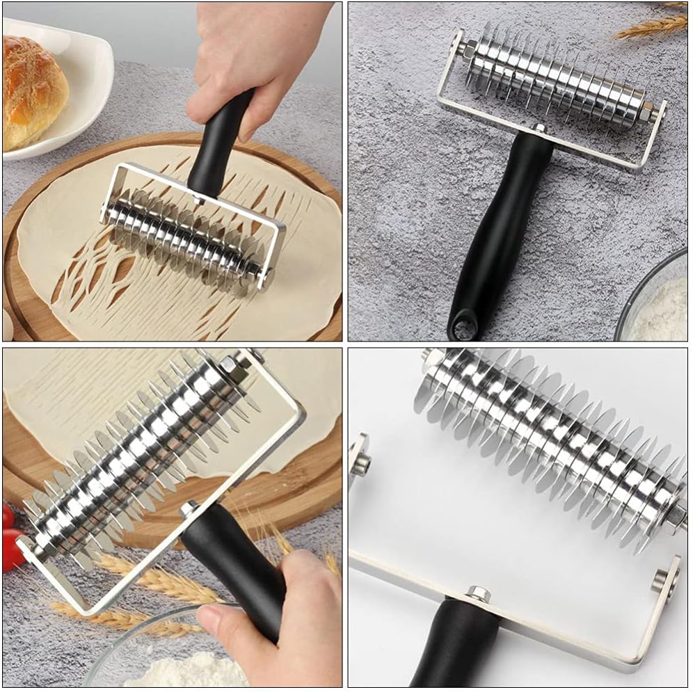 1pc Lattice Roller Tool for Baking Ergonomic Handle Pizza Cutter Create Lattice Patterns for Pies and Pastries Kitchen Gadget for Home and Restaurant Use