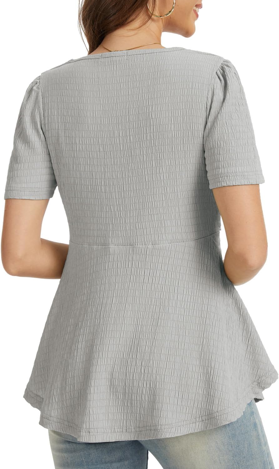 Bearsland Women's Nursing Top 3pack Short Sleeve V-Neck Nursing Shirt Breastfeeding Shirts - Image 6