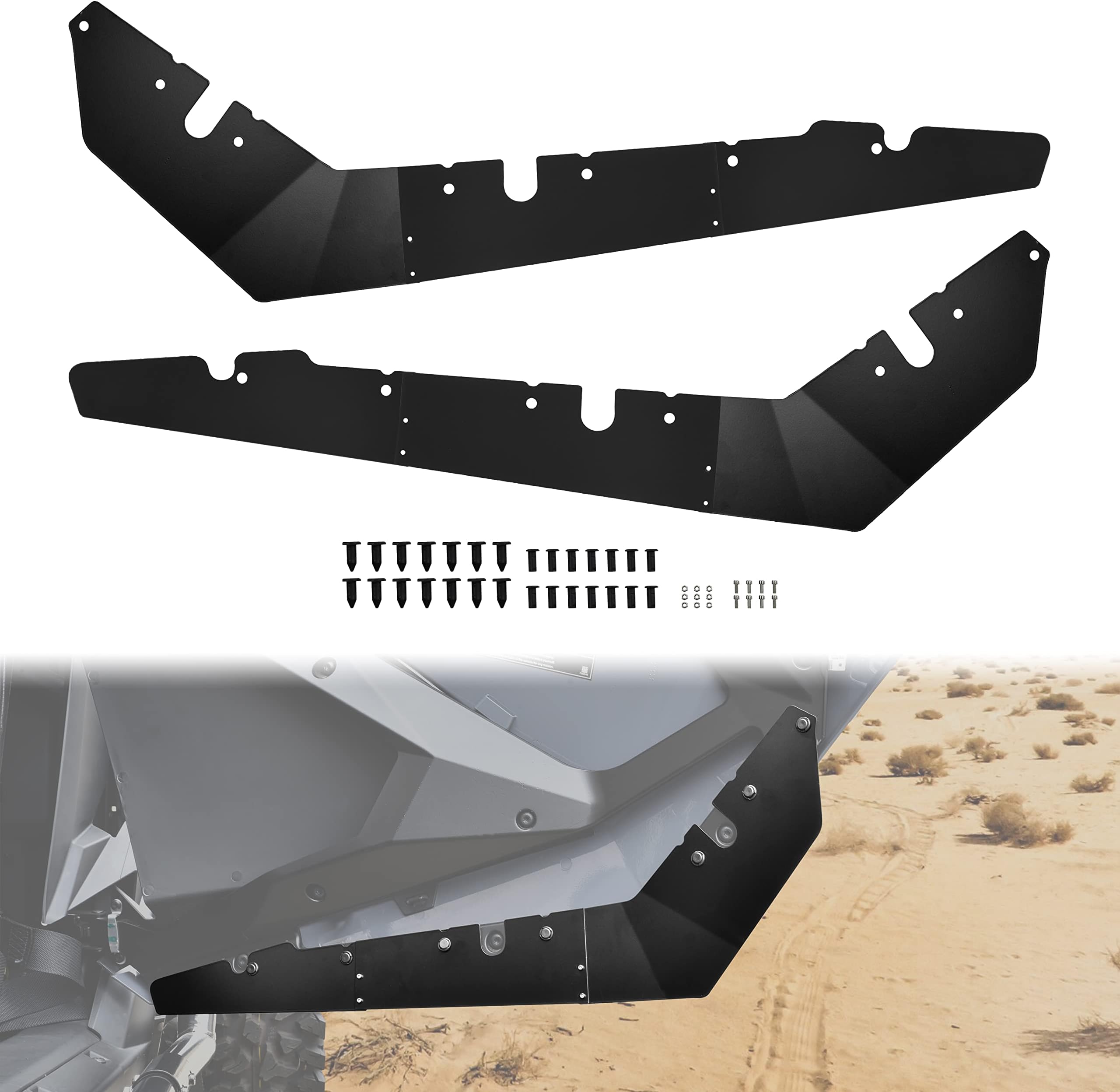 SAUTVS Lower Door Panels Insert Kit for RZR PRO XP 20-24, Lower Door Trim Kit Door Valance for Polaris RZR PRO XP/RZR PRO R/Turbo R 2020-2024 2 Doors Accessories (2PCS, Black)