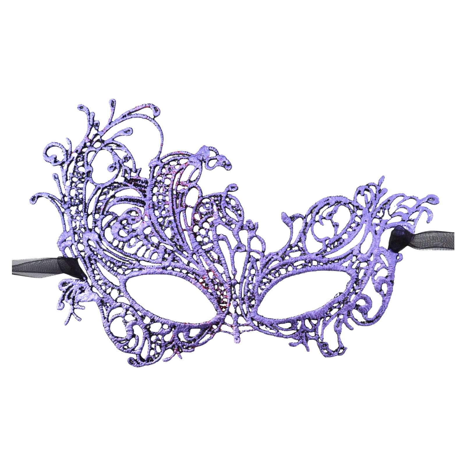 Lace Masquerade Mask For Women Venetian Party Mask Carnival Mask Rave Masquerade Mask Silver Masquerade Mask Carnival Party Dress Up Dress (Purple, One Size)