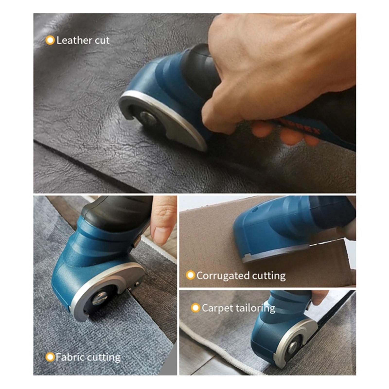Tijeras Eléctricas Recargables Inalámbricas Cortadoras For Cartón, Cuero, Tela, Álbumes De Recortes, Alfombras, Rotativas Corte suave(Blue)