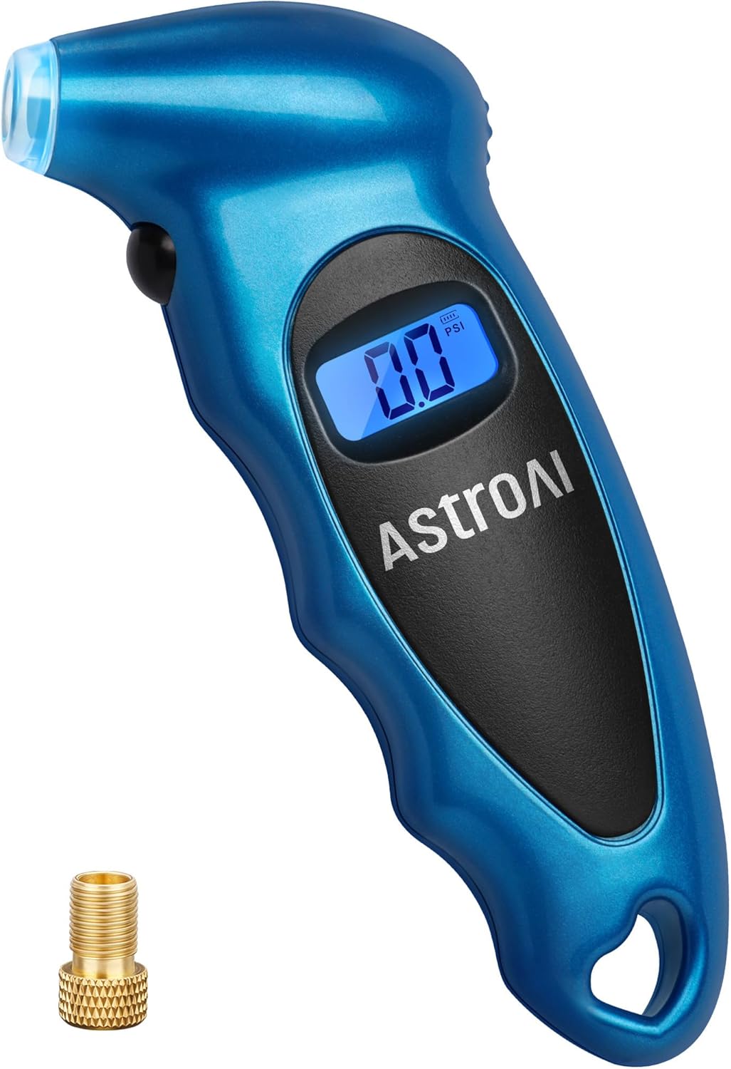AstroAI Digital Tire Pressure Gauge 0-150 PSI - ±1 PSI Accurate, Backlit LCD, Presta Adapter for Cars Trucks Bikes, 4 Units (Blue)