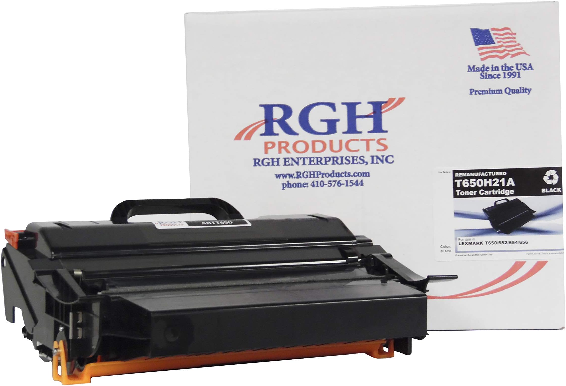 RGH Products(TM) Remanufactured ABTT650 Toner Cartridge Tray, Replacement for Lexmark T650H21A for use in Lexmark T650 / T652 / T654 / T656 / T650H21A, T650DN, T650DTN, T652DN, T652N Printer.