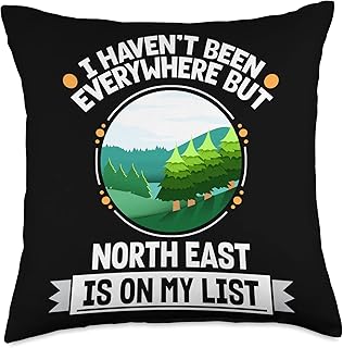 North East Is On My List Nature Lover Outdoor Trees Wildlife Throw Pillow
