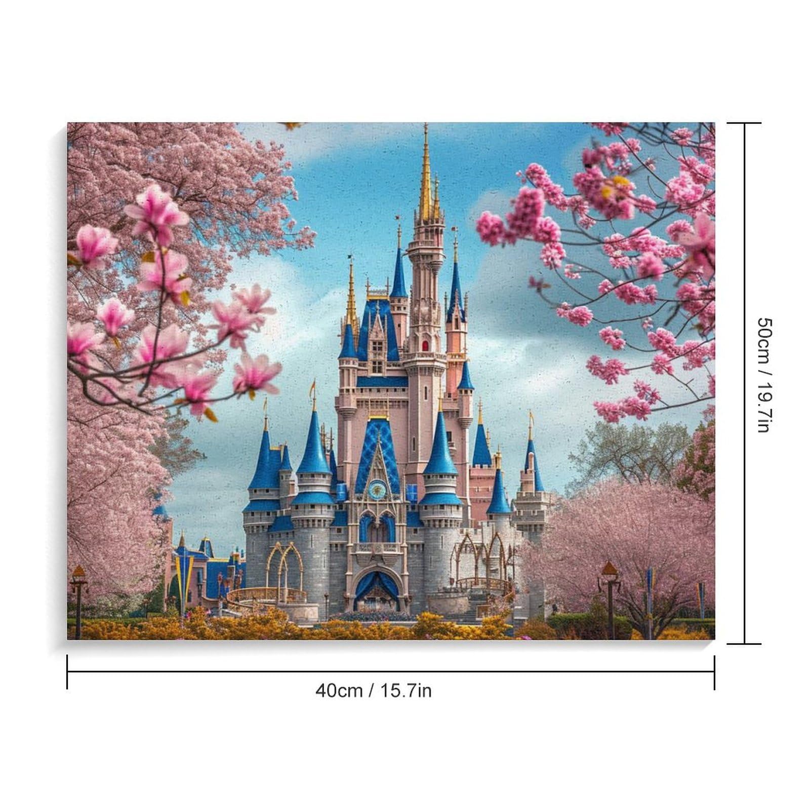 Amazon | ディズニーランドに咲く桜 数字キットによる絵画 数字